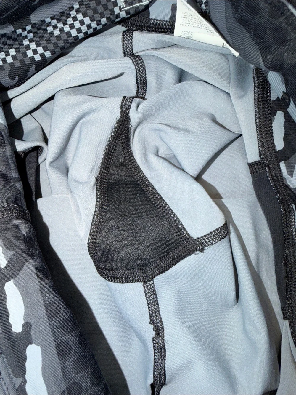 Nike Running Black & Gray Camo Performance Leggings